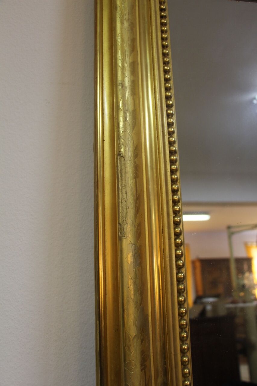 Golden mirror Louis Philippe 183x119cm