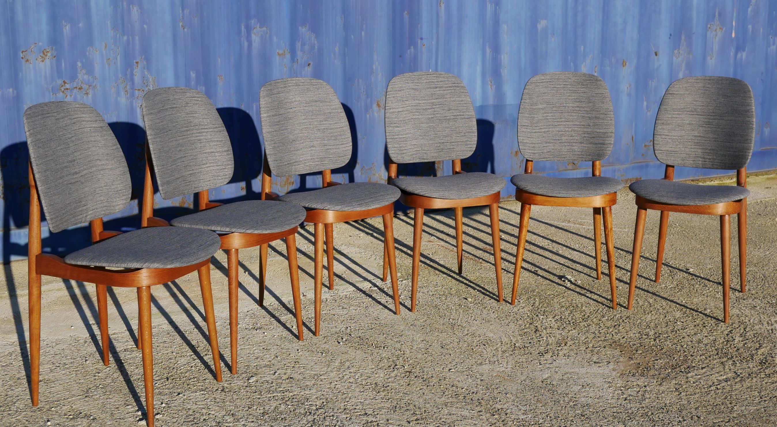 Set of 6 chairs "pegase" by baumann, 60 years