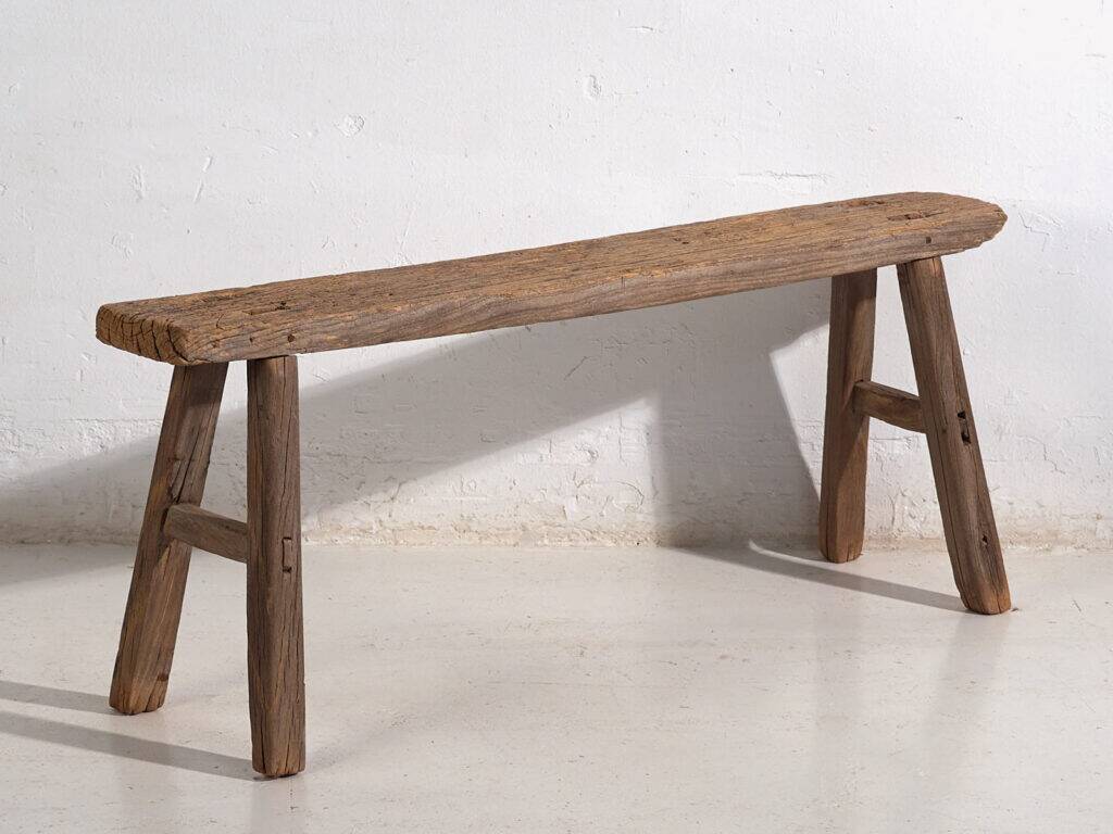 Ancient oriental bench in solid wood (c.1870) #76