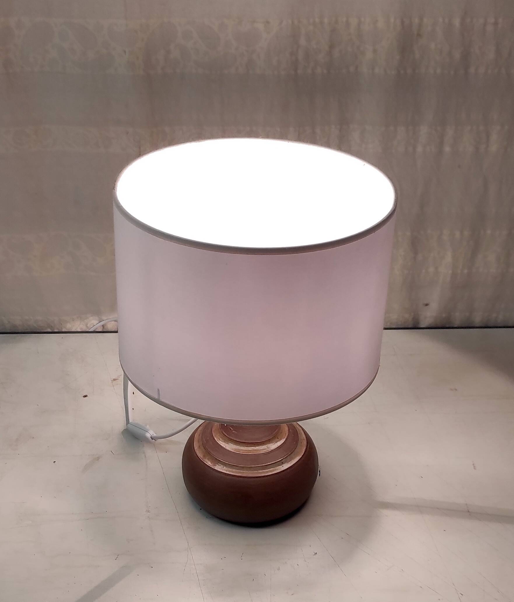 Table lamp with ceramic (stoneware) base - mid 20th century.