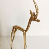 Trio of brass antelopes