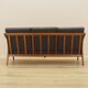 Oak leather sofa by Brockmann Petersen, Danish design 1970s