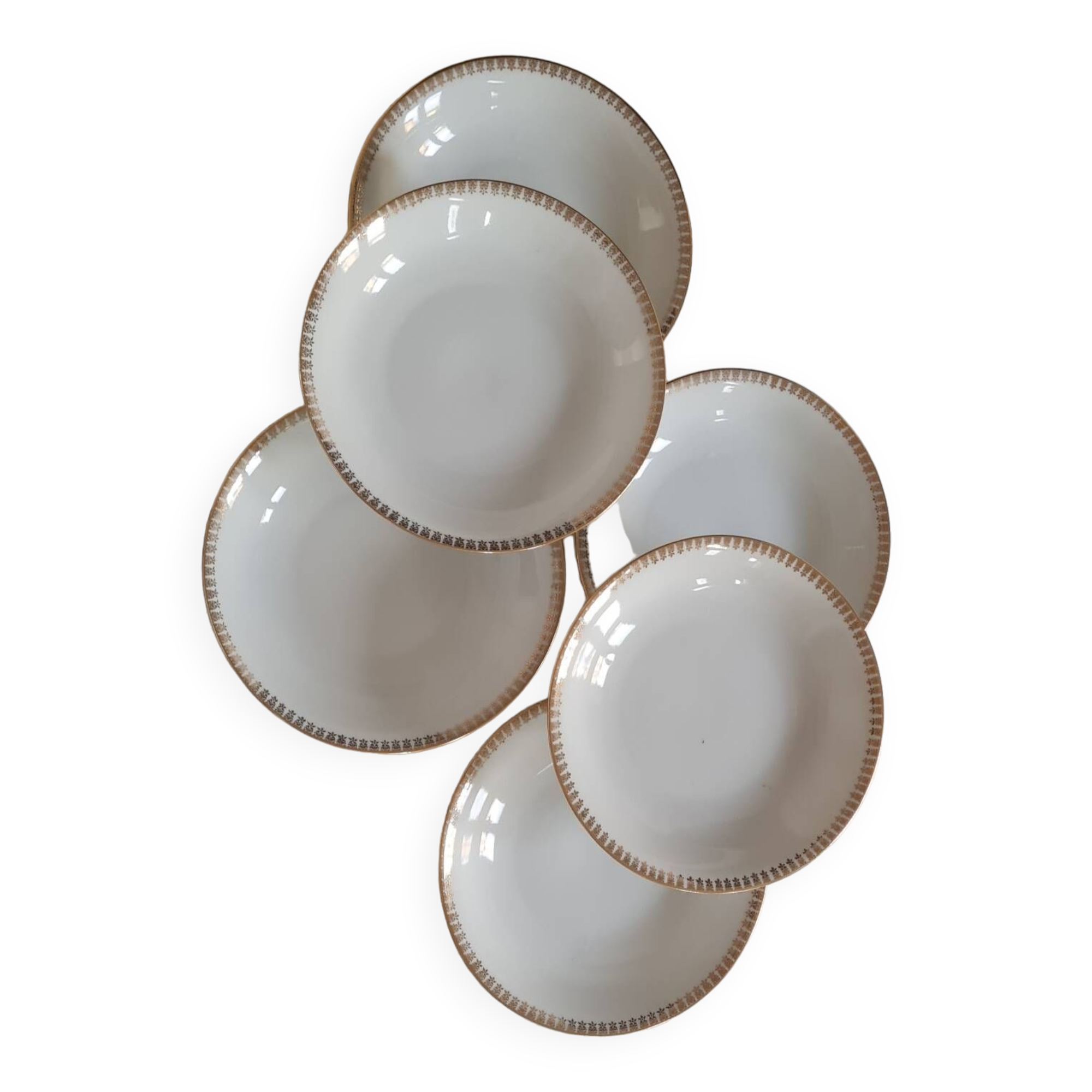Set of 6 porcelain plates