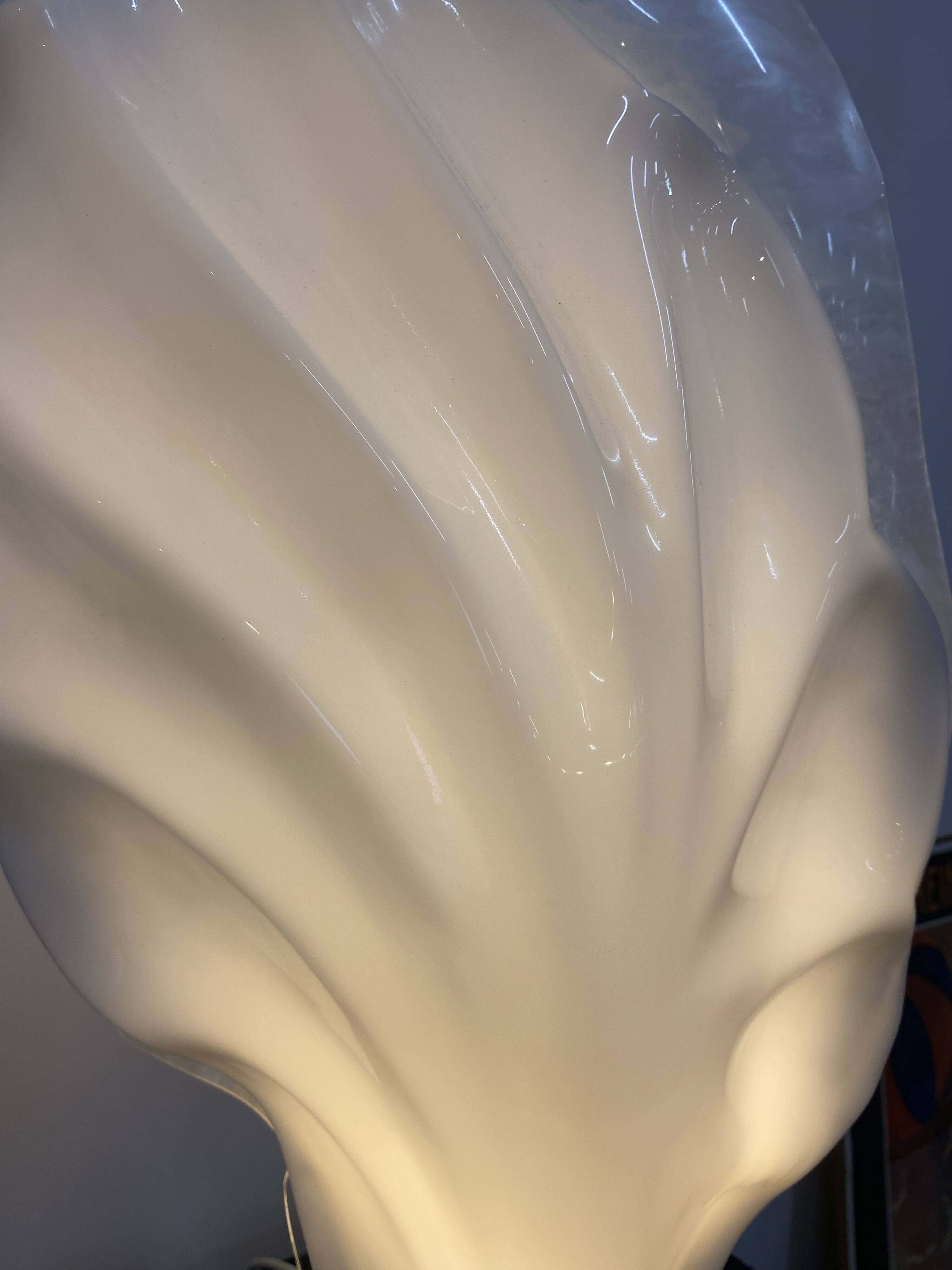 Table lamp in the shape of a seashell, Maison Rougier, 1980