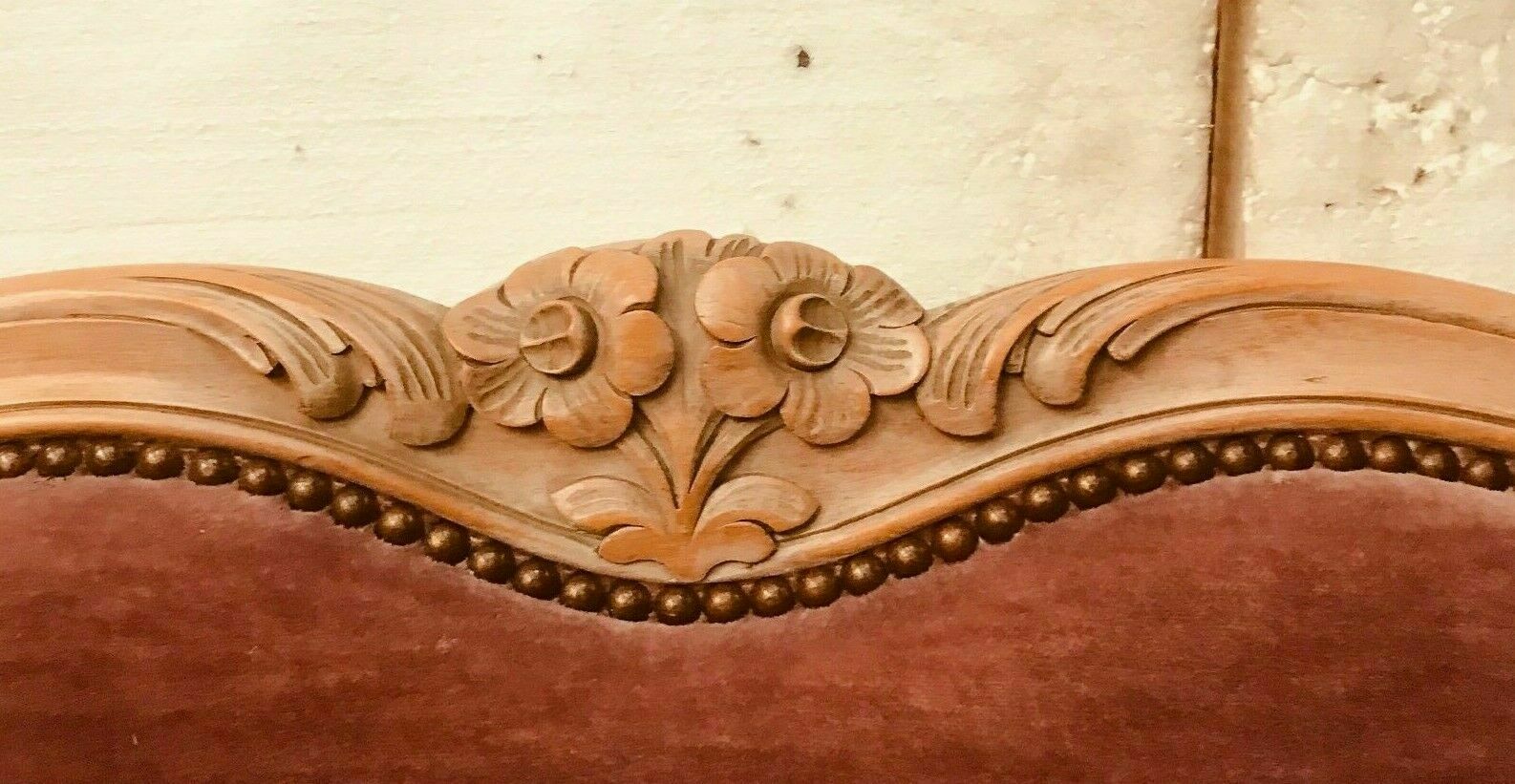 Louis XV-style basket bed in 20th century cerus oak
