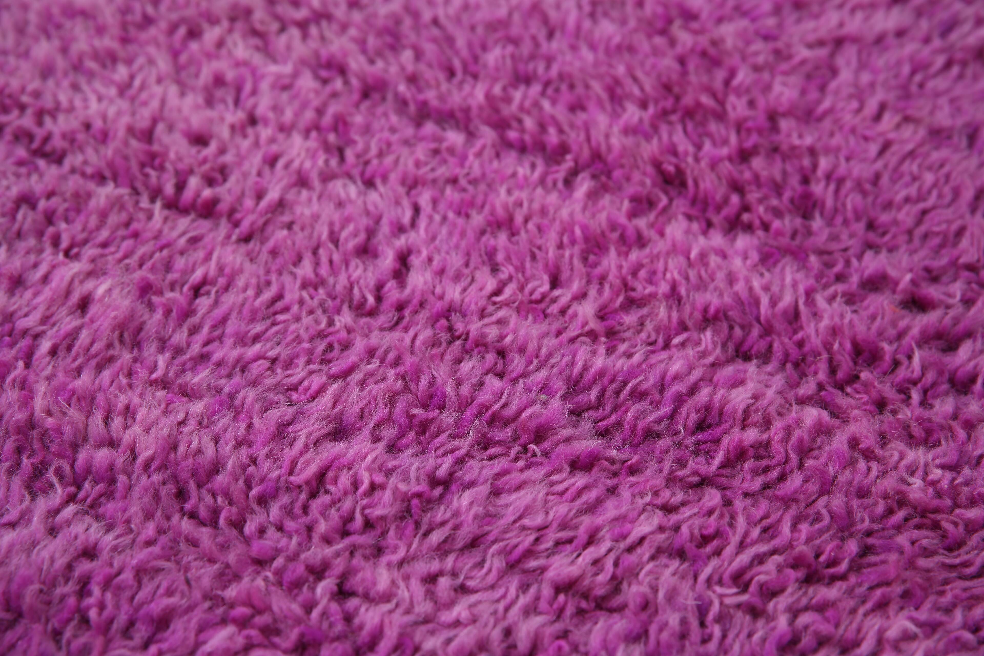 Vintage purple moroccan rug 134x272 cm - Berber rug - Wool rug handmade