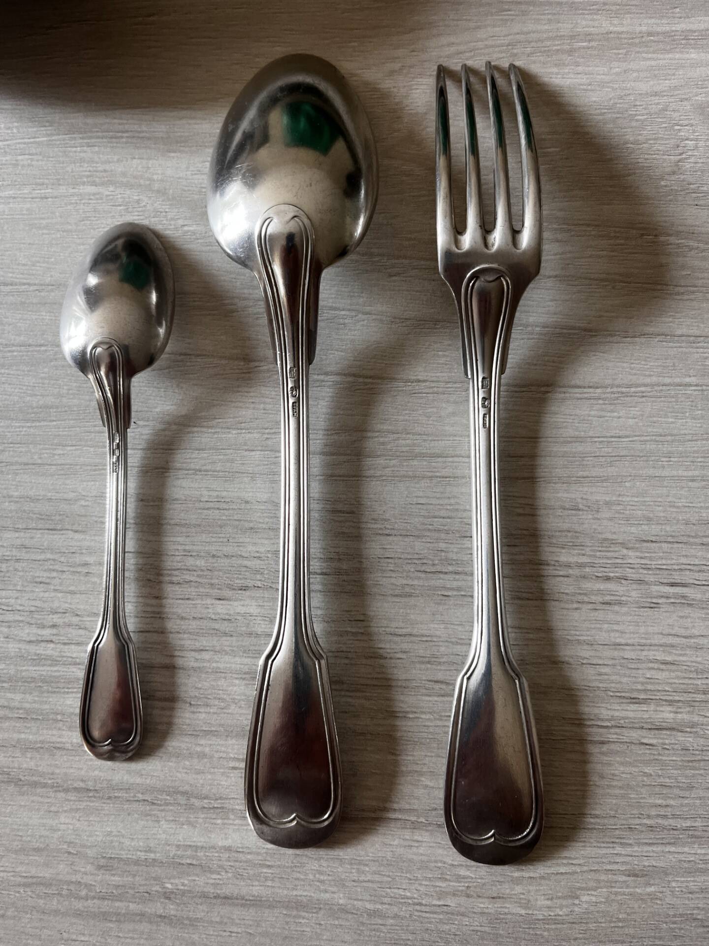 Old silver plated housewife