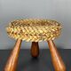 Midcentury French braided rope stool by Audoux & Minet, 1950s