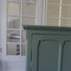 Vintage 1-door Parisian wardrobe re-enchanted in smoky green.