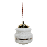 Clichy glass suspension with gold edging