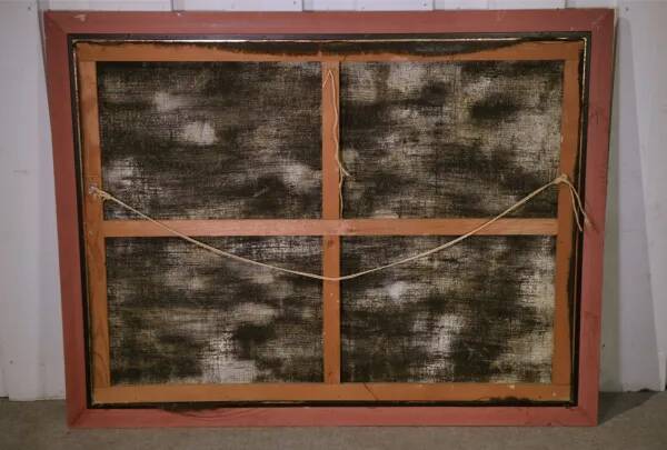 Large abstract painting signed circa 1970s