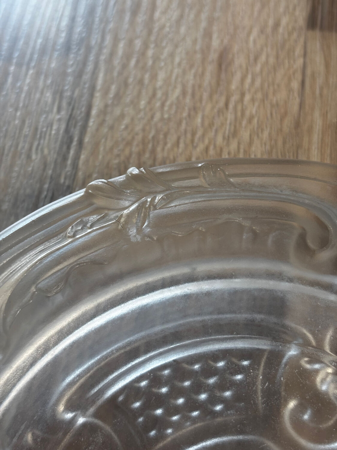 Old bottle bottom or glass moulded pocket tray