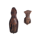 Set of two Art Nouveau mail hand clips.