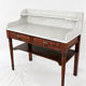 Antique Louis XVI style dressing table in wood and veined white marble.