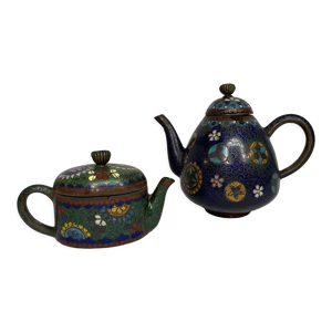 Verseuses bronze cloisonné - chine