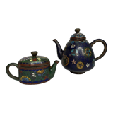 Cloisonné bronze jugs, early 20th century, China