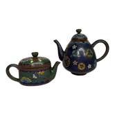 Verseuses bronze cloisonné début XXème, Chine
