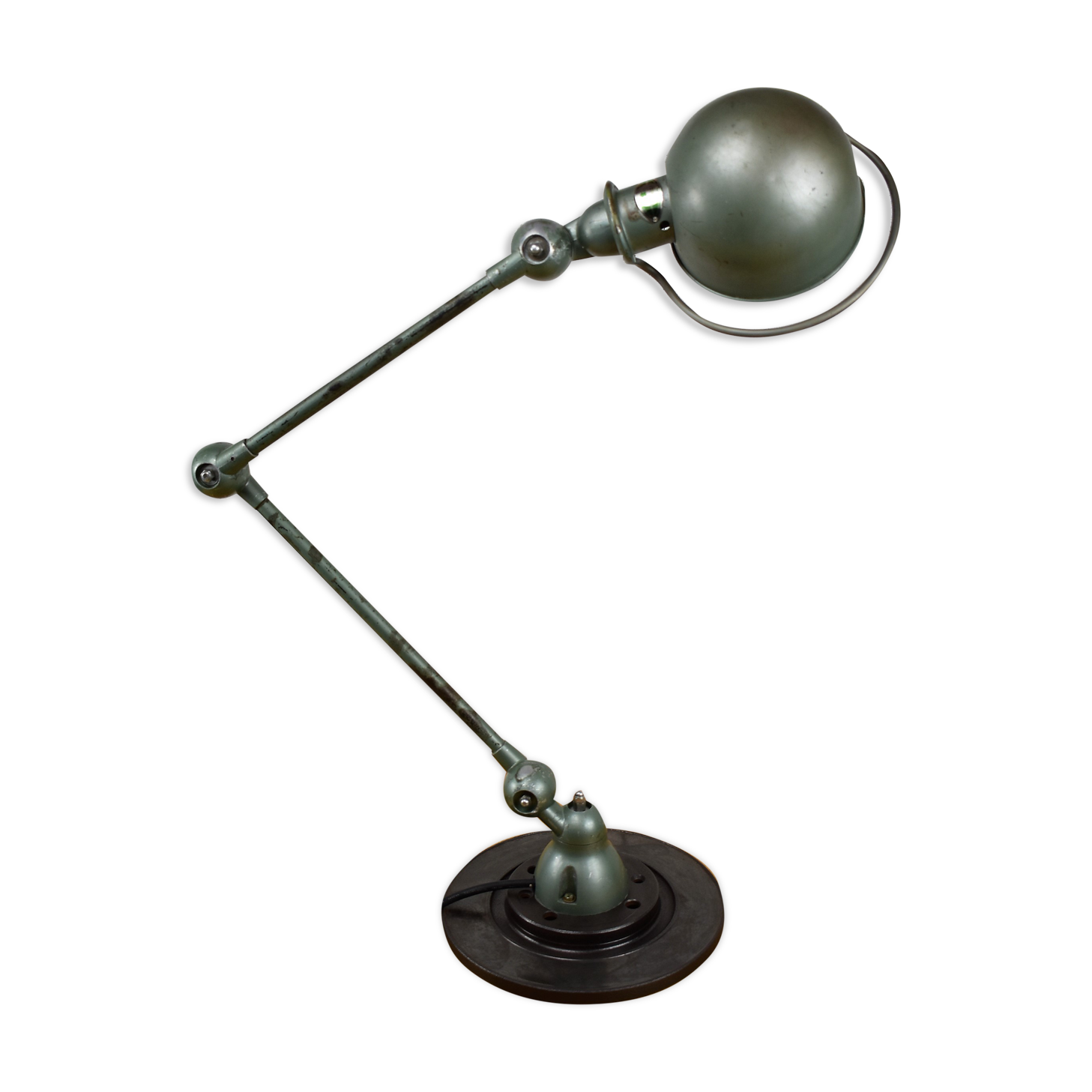 Green Jielde Industrial lamp on base
