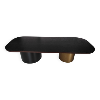 Table basse ovale pieds cylindre