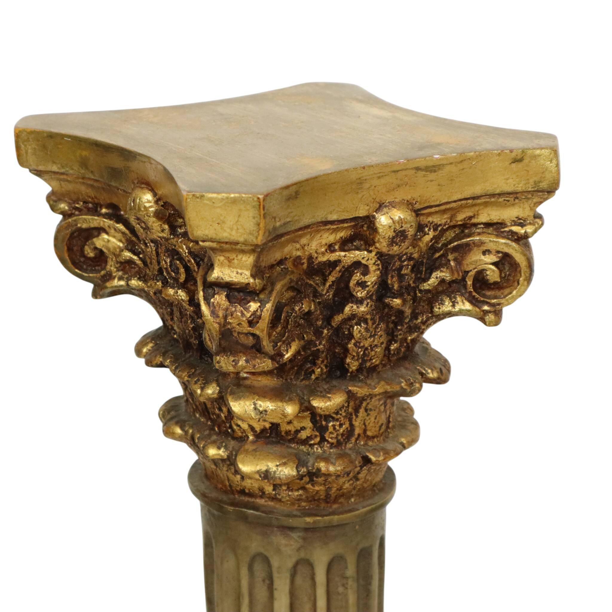 Classical Gold Column Resin Pillar Baroque Style 20th Century