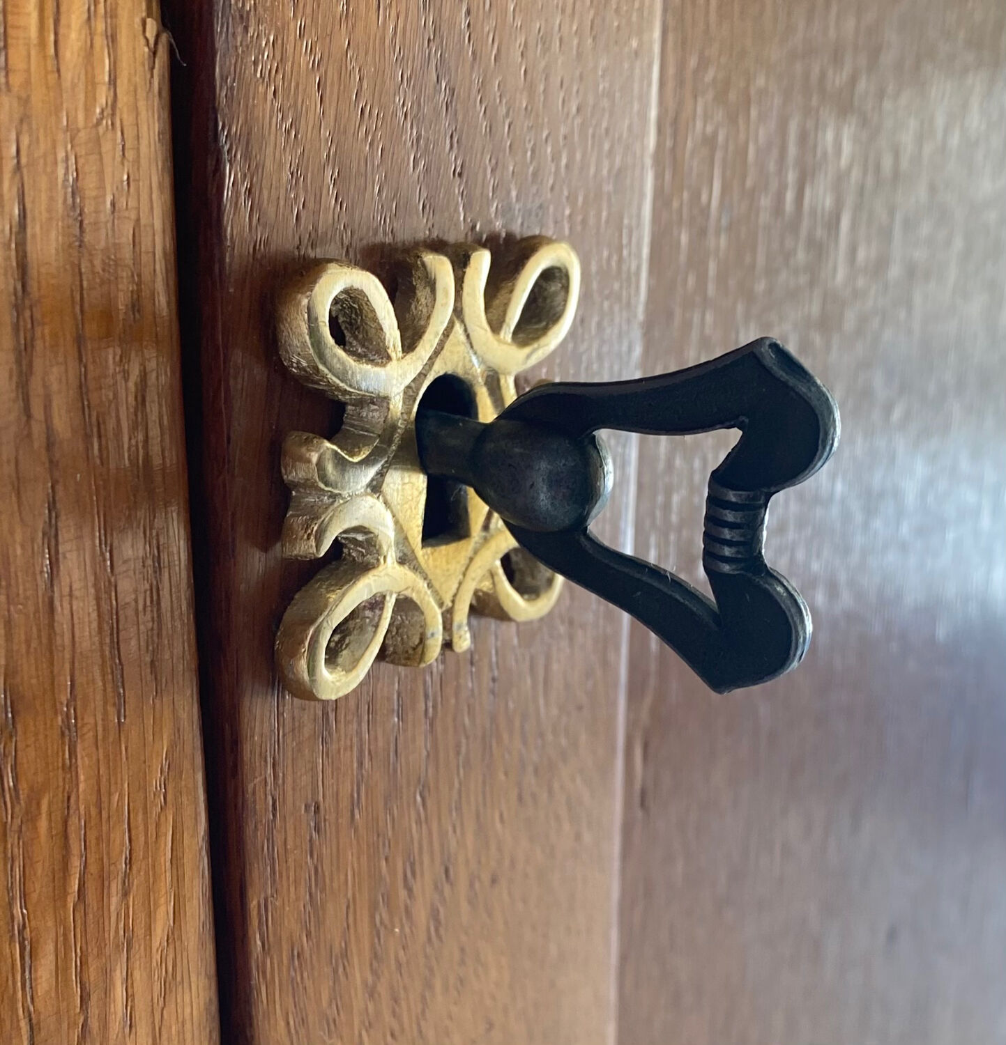 Vintage cupboard with compass feet