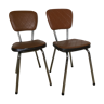 Chaises vintage chrome et skaï