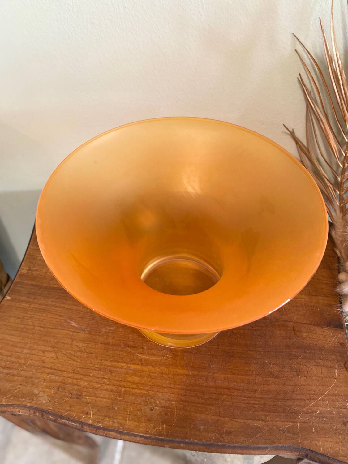 Vase en verre orange