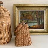 Old painting, river landscape signed M.Bonvin