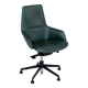 Green Leather Office Chair By Arper, Italy 2000’s