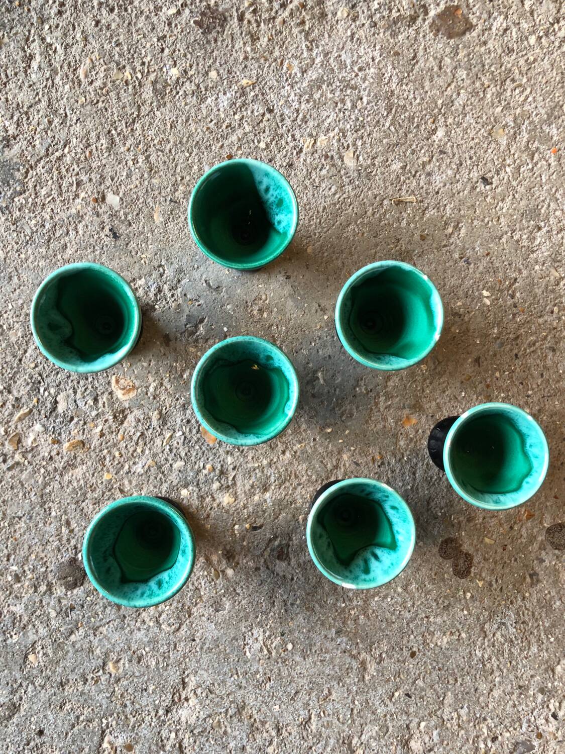 Vallauris Ceramic Glasses or Egg Cups