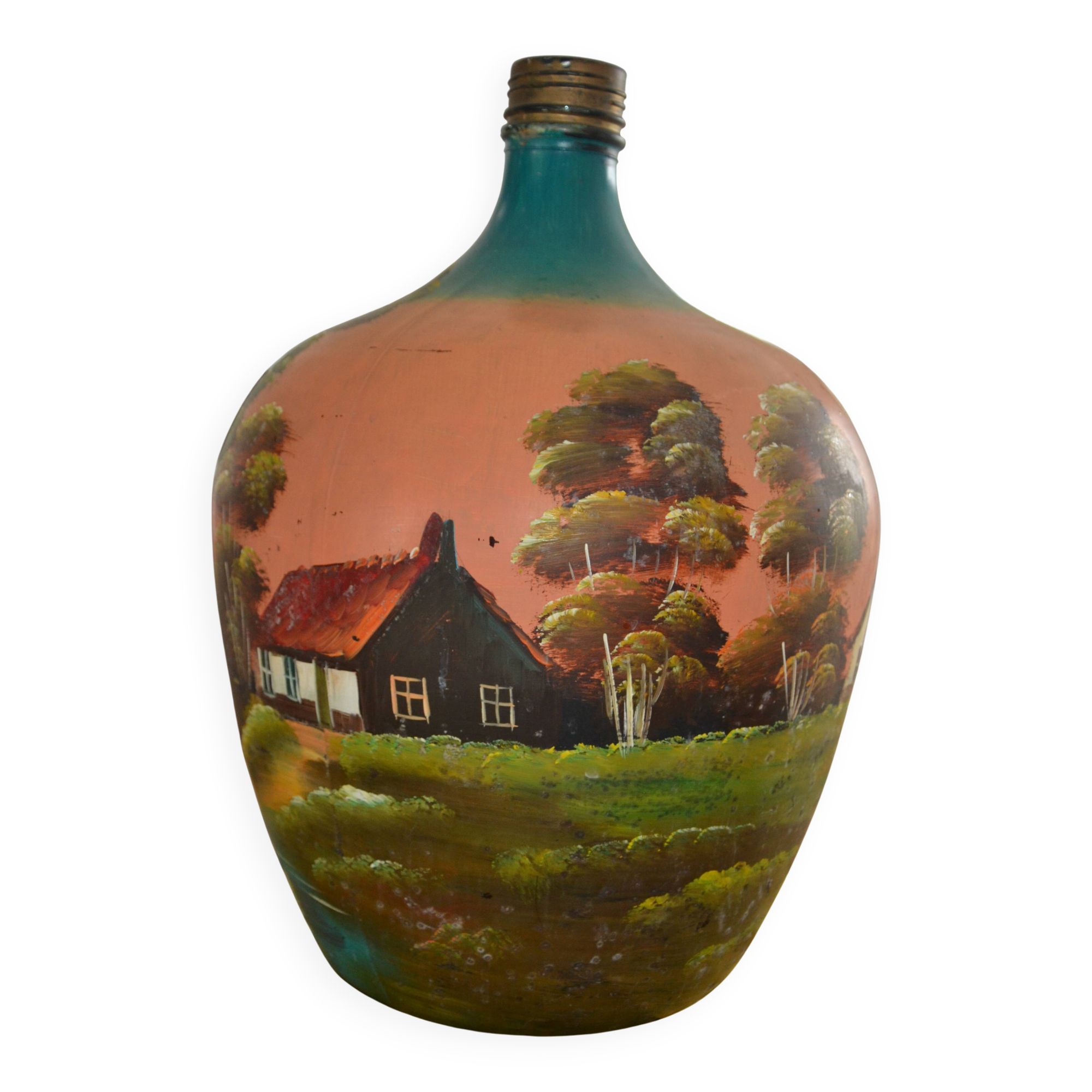 Impressive and rare dame-jeanne.