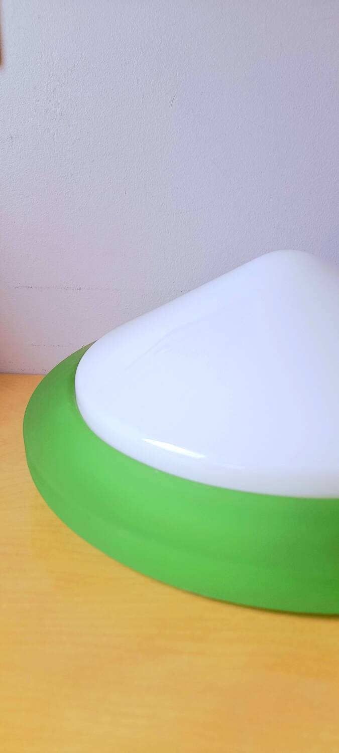 Glass and opaline wall light, 1970.