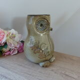 Vase chouette zoomorphe en grès vintage