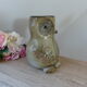Vase chouette zoomorphe en grès vintage