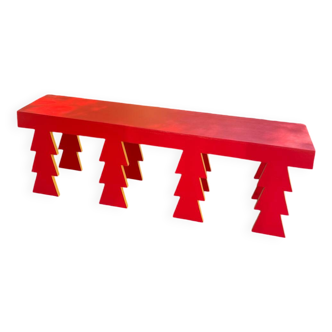 Handcrafted wooden bench
