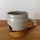 Pitcher and 7 cups set, glazed stoneware, pottery from the dovecote