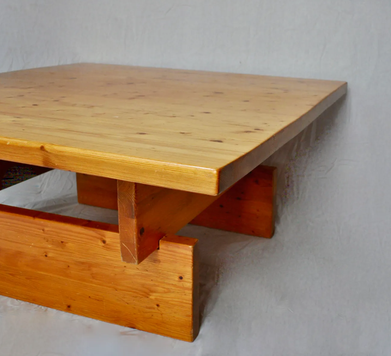 Scandinavian solid pine coffee table, Roland Wihelmsson, Sweden 1960
