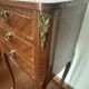Small bedside table in marquetry in the Louis XV style.