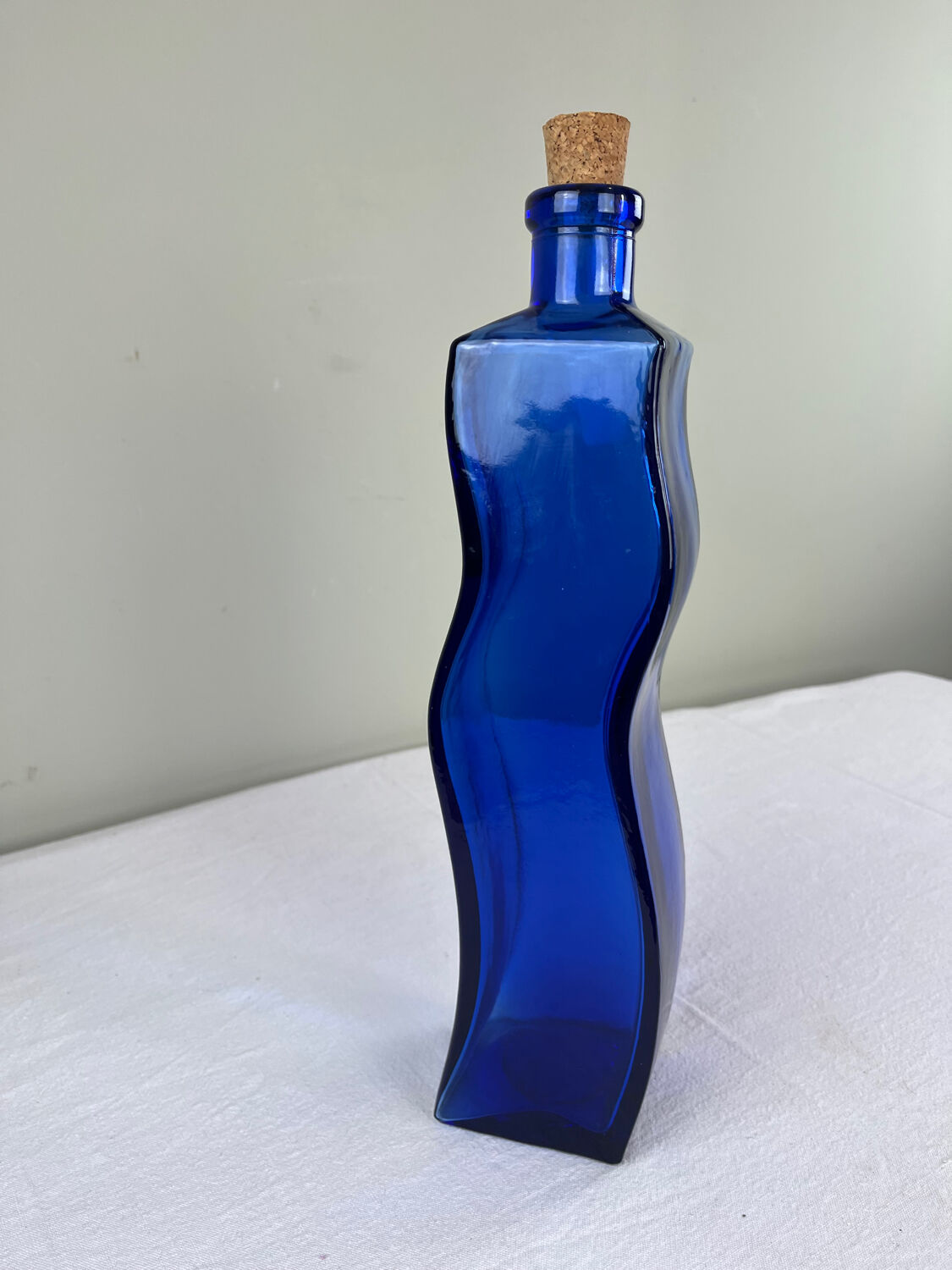 Large cobalt blue bottle