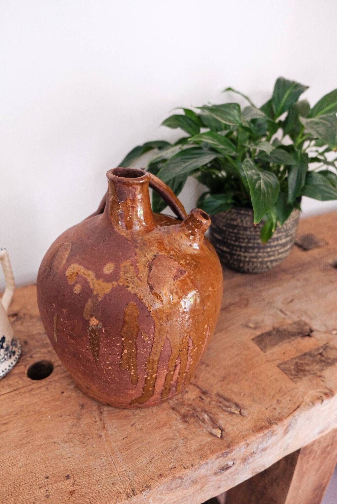 Cruche terre cuite vintage