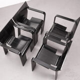 Gijs Bakker set of 4 strip armchairs for Castelijn, 1974
