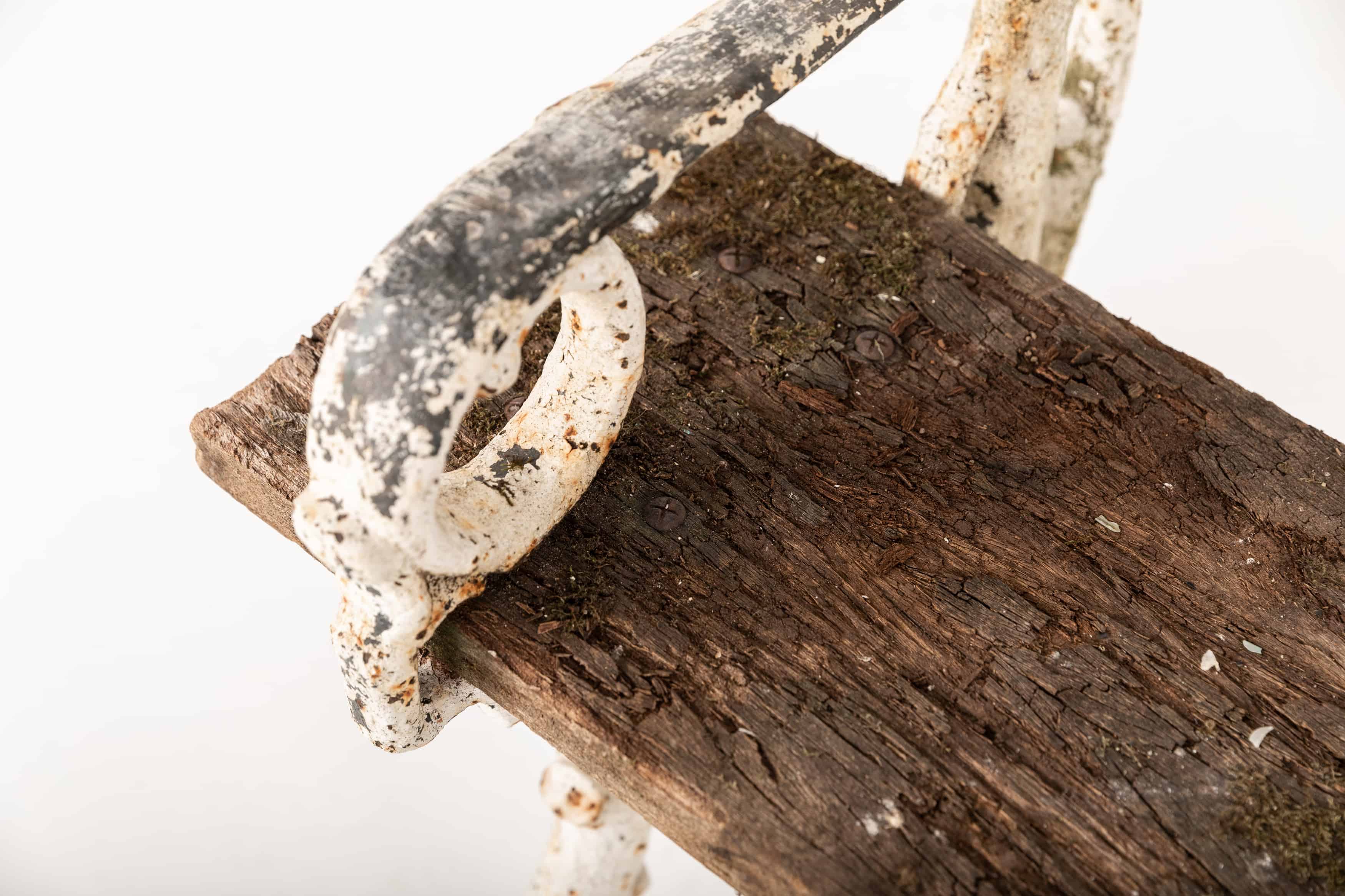 Victorian 'faux bois' garden bench