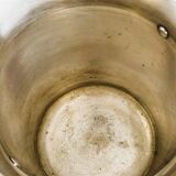 Antique champagne bucket in shiny silver metal