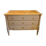Commode en bois peint