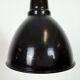 Small Industrial Black Enamel Ceiling Lamp, 1950s