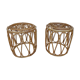 Rattan poufs