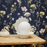 Old shell lamp in ceramic and opaline