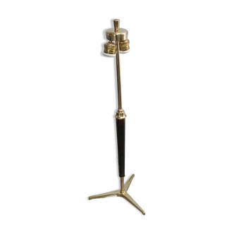 Table lamp in brass with leather covering by Jacques Adnet 1950s