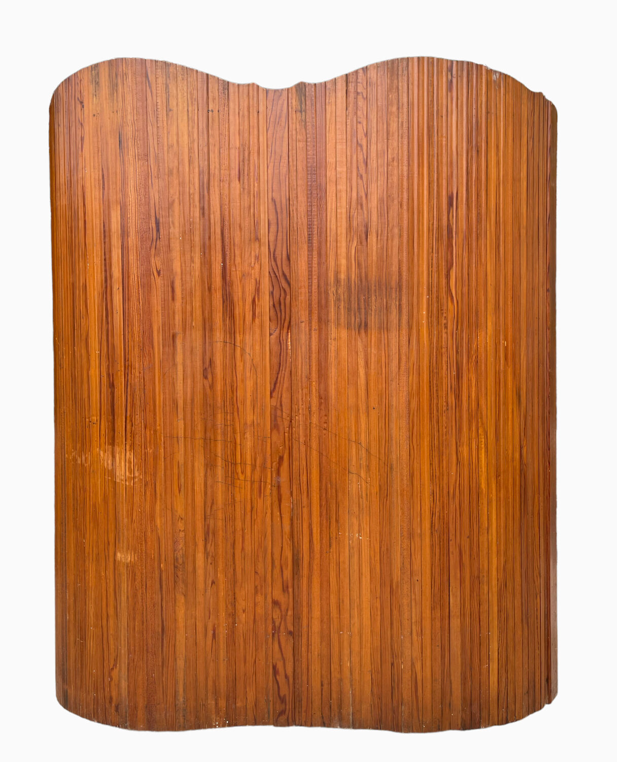 Wavy wooden screen circa 1950, Baumann by SNSA
