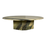 Coffee table in green marble of Estours 70s